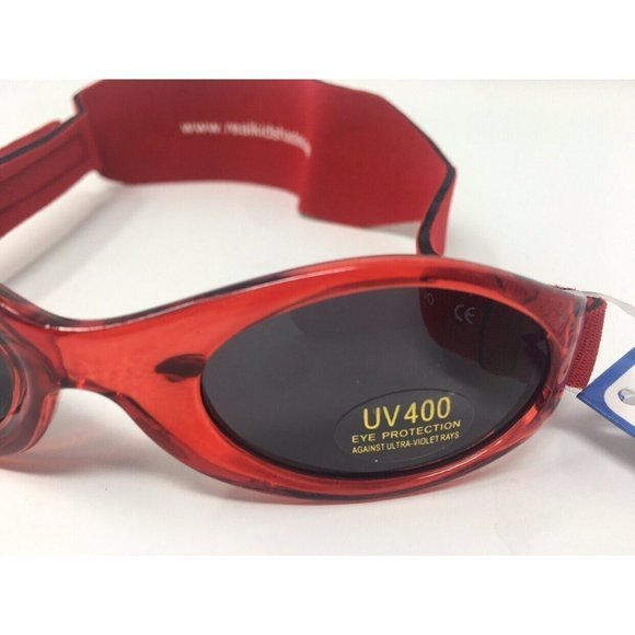 Real Kids Shades Red Baby Sunglasses UVA/UVB Protection, Size 0-24 Months - Picture 2 of 8